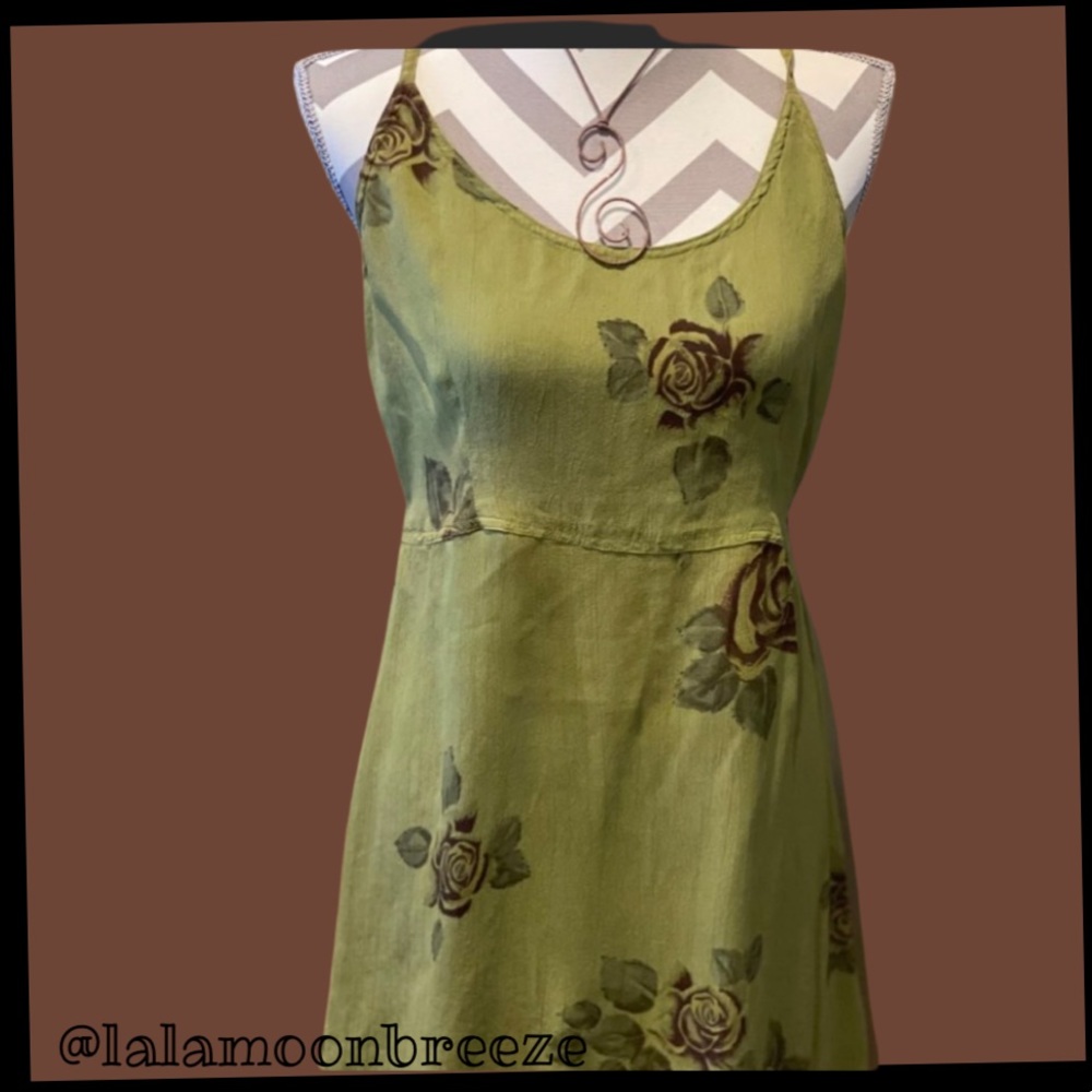 🌺 🎉!!!!Summer green floral dress - Picture 8 of 12